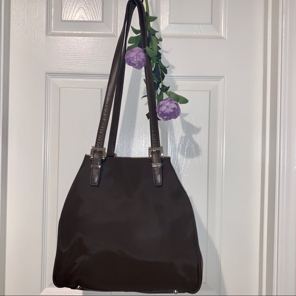 Shoulder Travel Bag Tote Purse Leopard Animal Print Calf Skin Fur Trim EUC - Picture 3 of 8